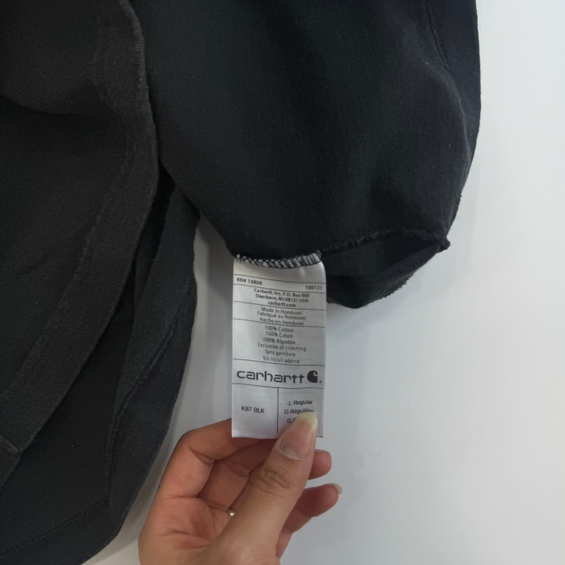 Carhartt 칼하트 원포켓 블랙 반팔 상품이미지6
