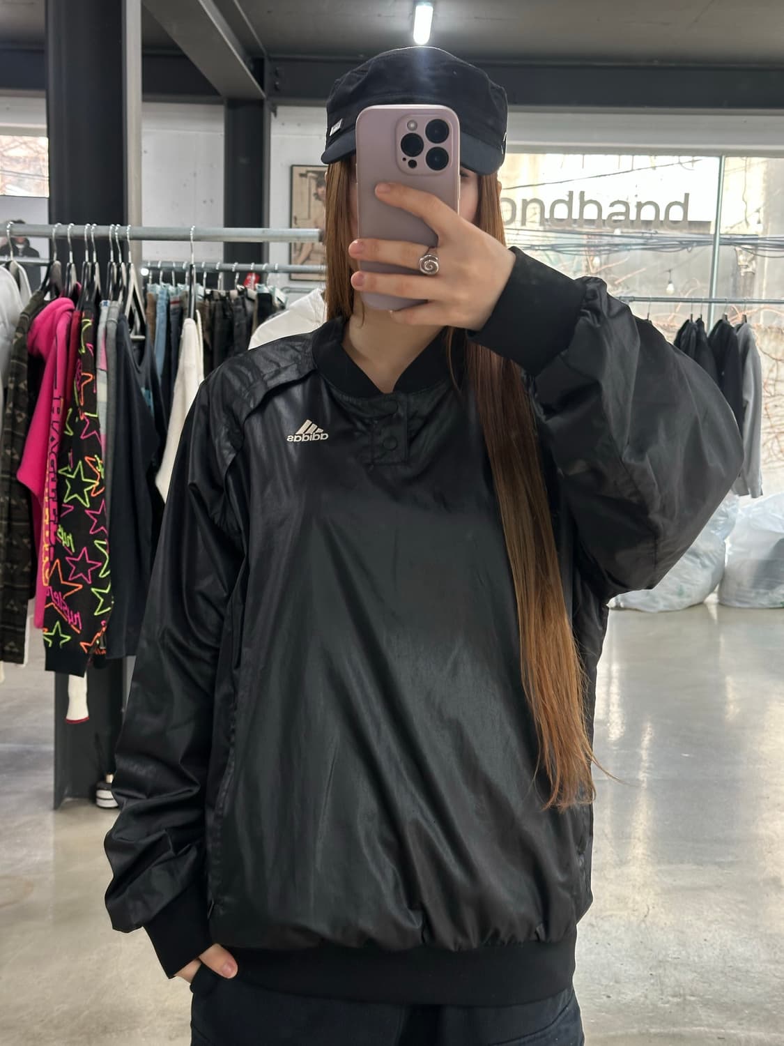 아디다스 나일론 딥블랙 웜업 상품이미지1