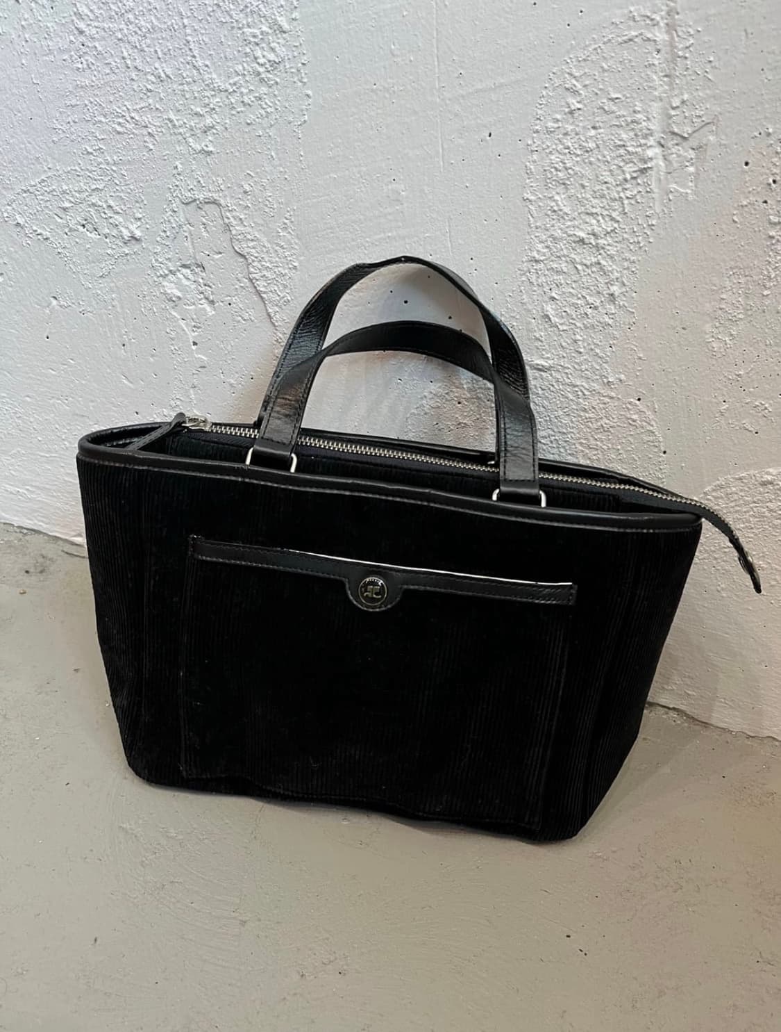 꾸레쥬 코듀로이 미니 토트백 상품이미지1