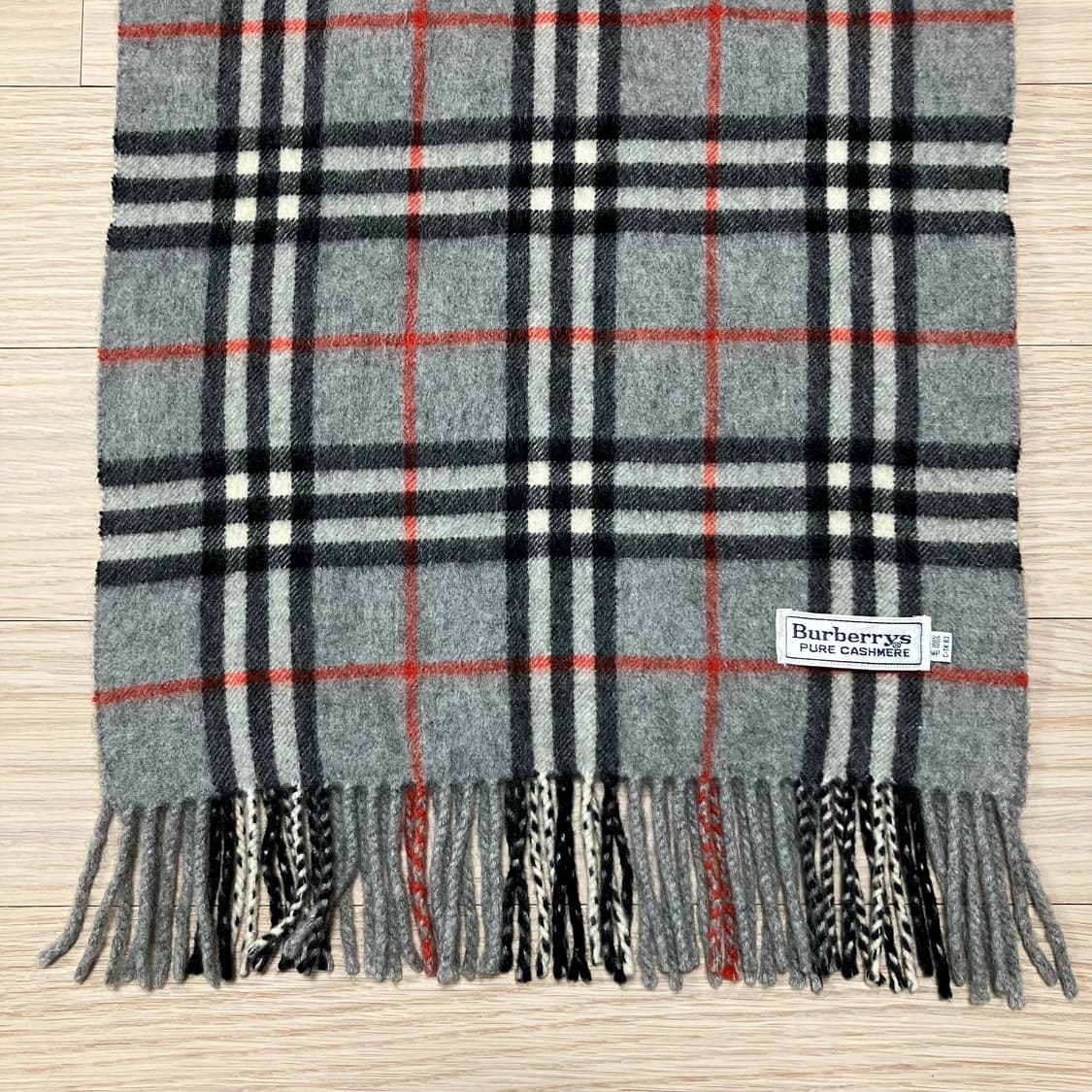 [정품] 버버리 그레이 노바체크 캐시미어 머플러 (burberry) 상품이미지4