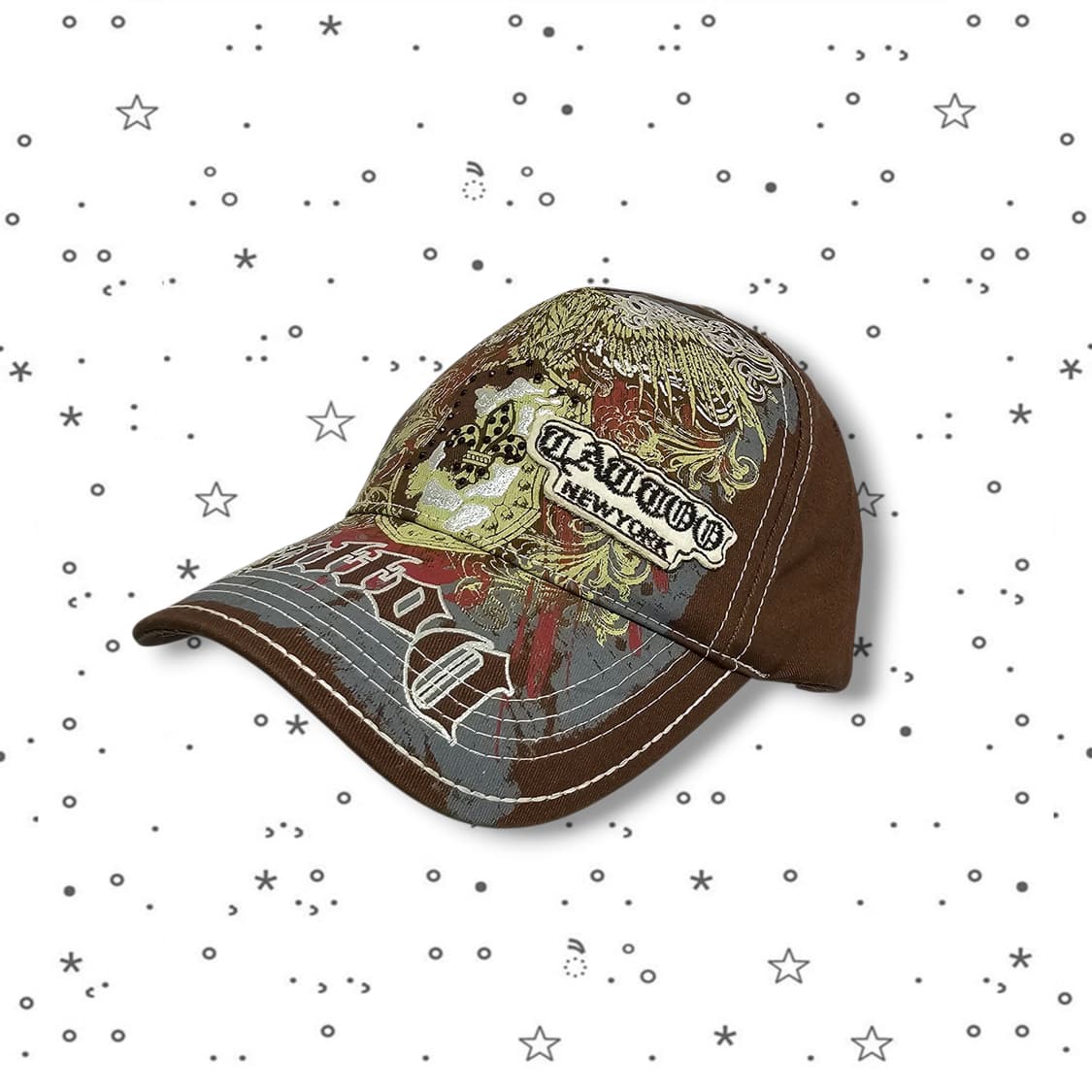  Tattoo 디앤젤로 브라운 큐빅 캡 상품이미지1