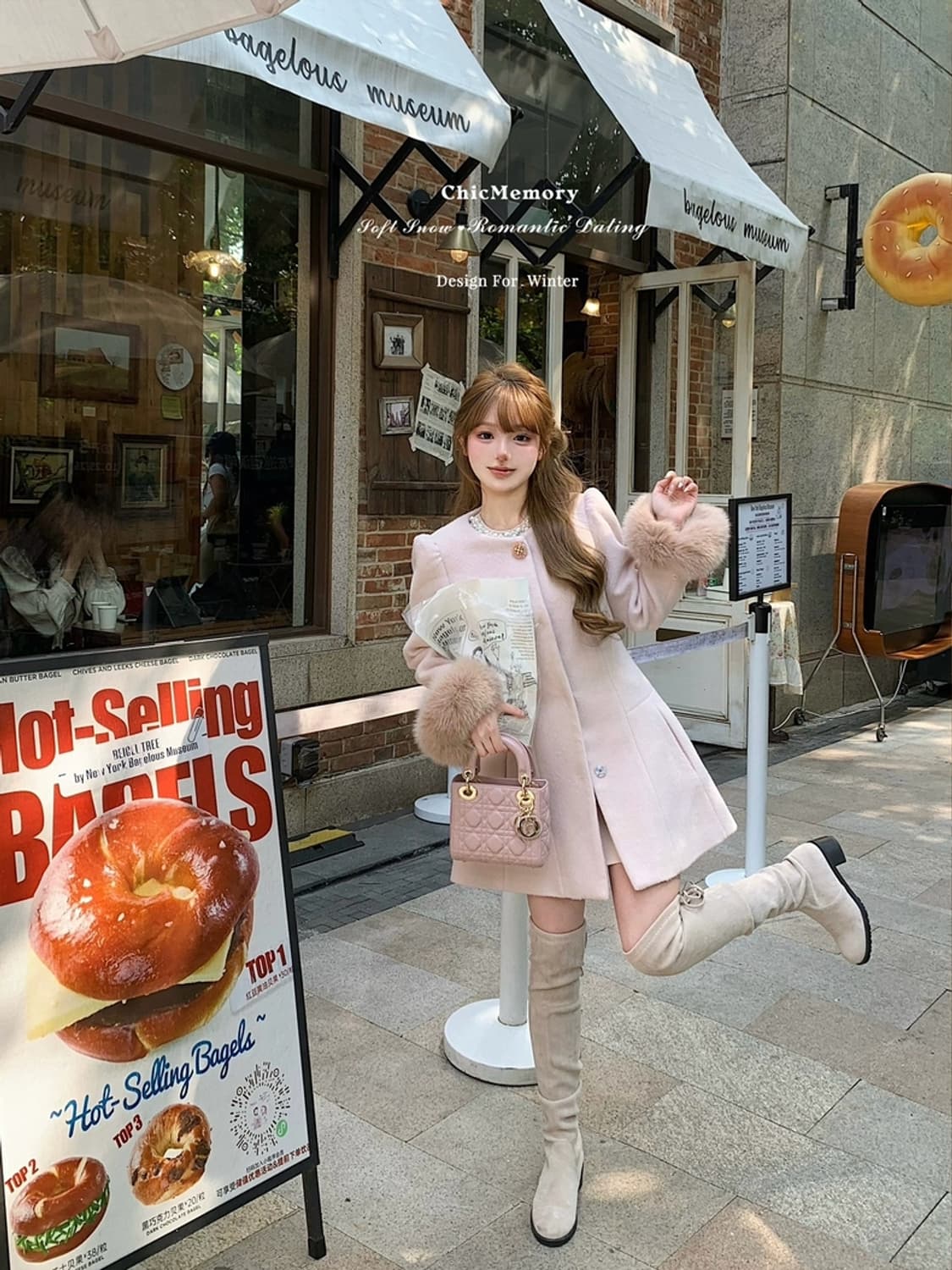 사토미상 쇼콜라티에 딸기우유 퍼 코트 상품이미지9