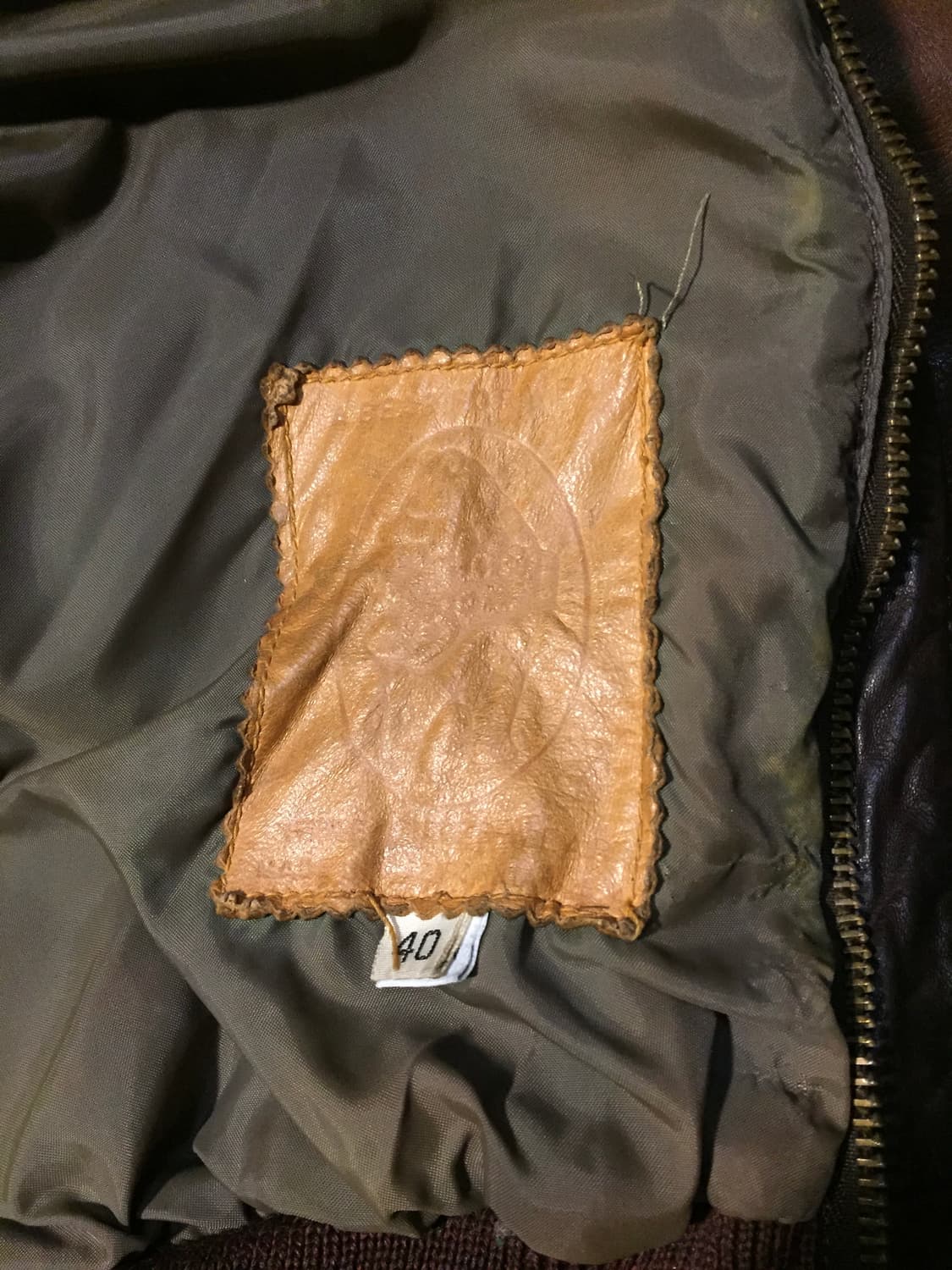 70-80‘s 골든베어 a-2 레더자켓 상품이미지8