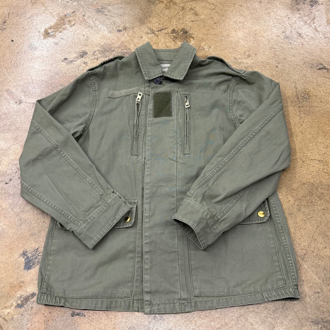 [정품/XS] 쟈딕앤볼테르 카키 야상 스타일 자켓 b15 상품이미지2