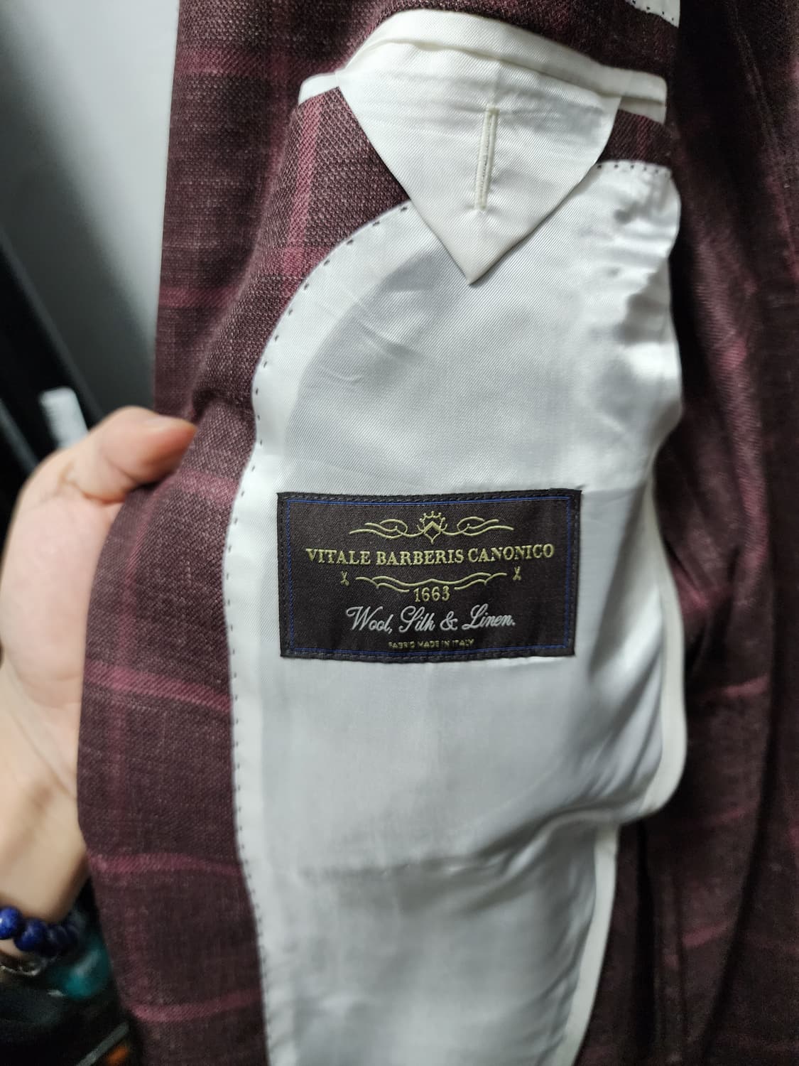 수트서플라이 실크,린넨,모직 혼용 블레이저 상품이미지4