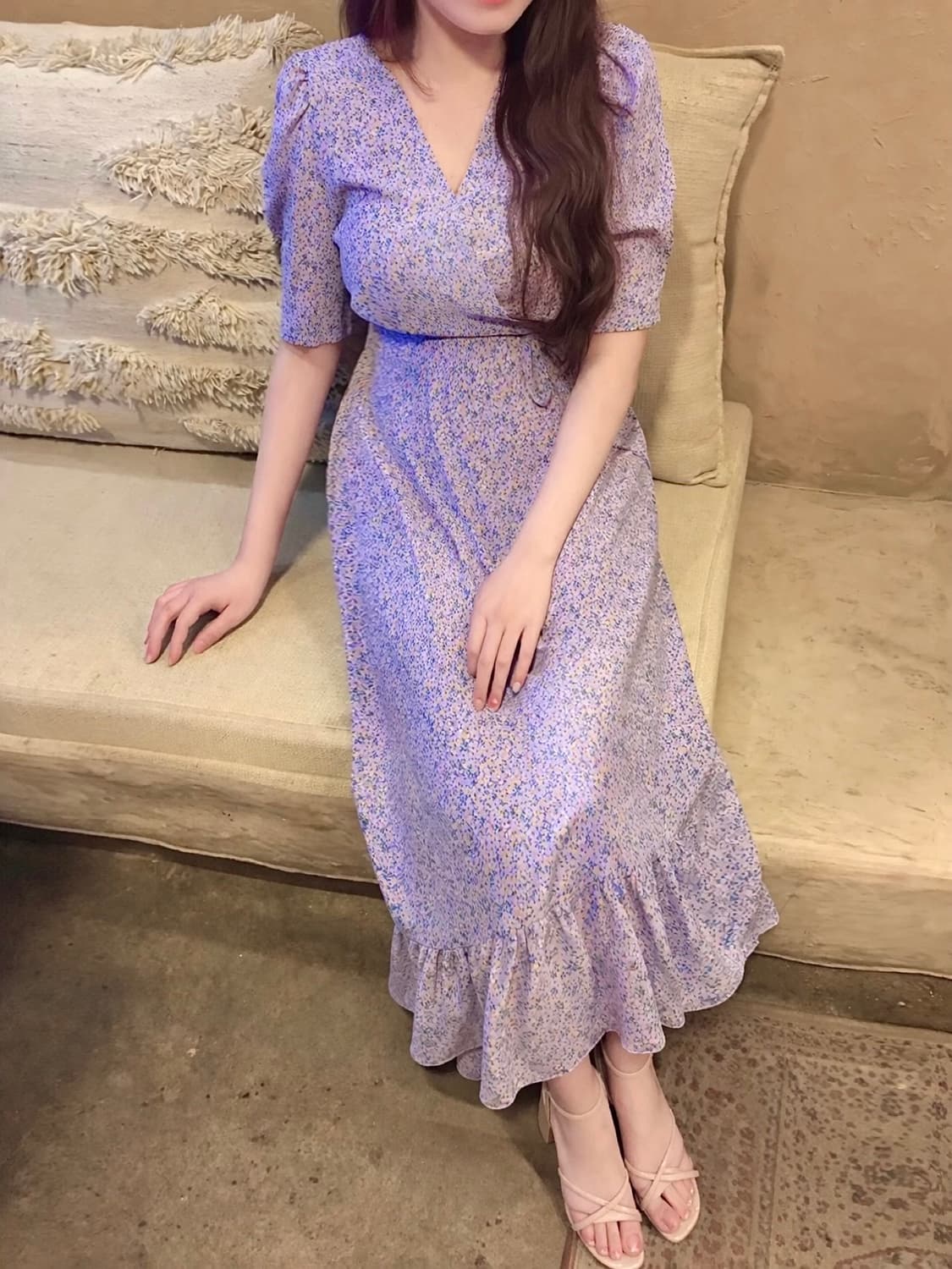 플라워 여름 모리걸 하구미 원피스 상품이미지1