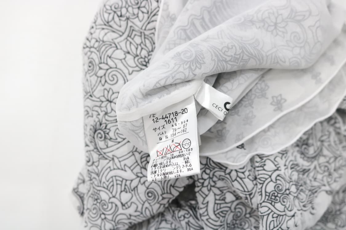 세시오셀라 빈티지 에스닉 페이즐리 쉬폰 블라우스 (M) 상품이미지9