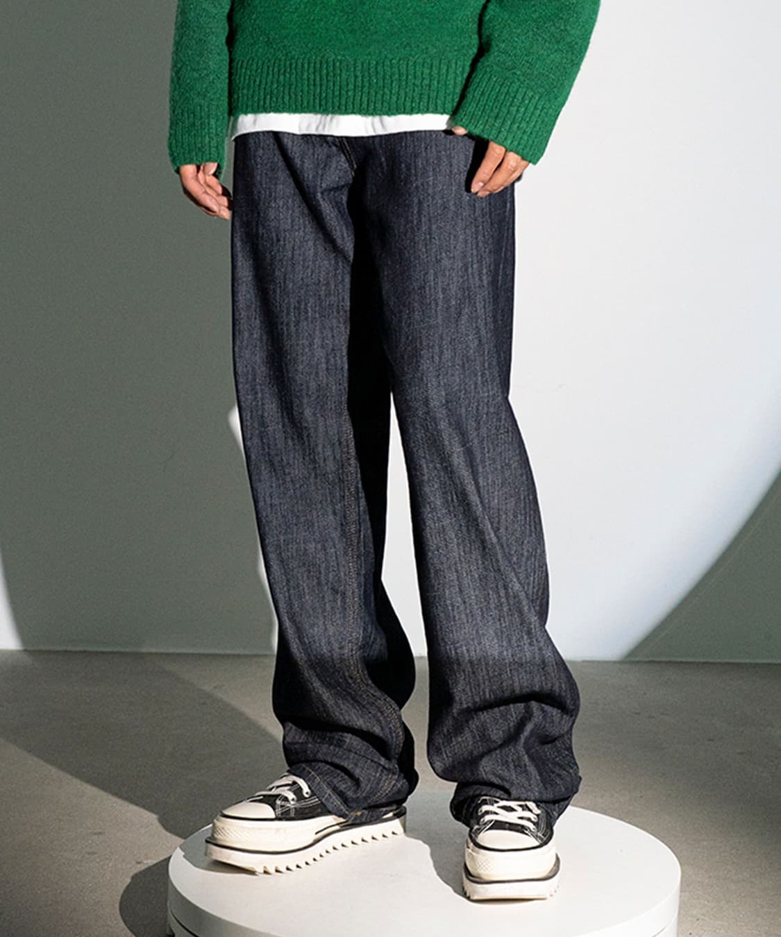 어반드레스 빈티지 레인 데님 팬츠 청바지 블랙 XL 상품이미지2