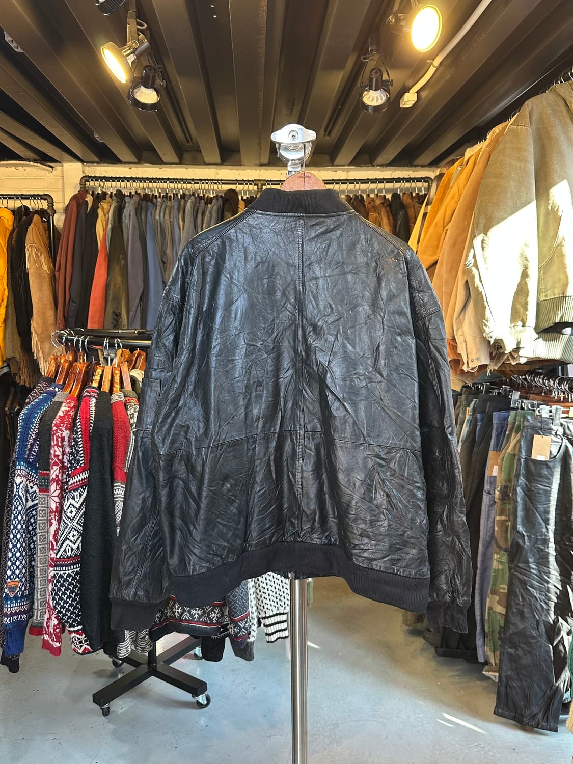 헤비 리얼 레더 MA-1 플라이트 항공 점퍼 상품이미지2