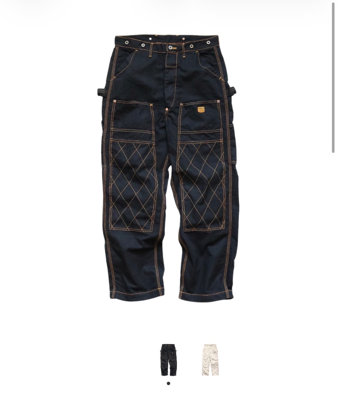 [4] 캐피탈 씬 캔버스 럼버 팬츠 블랙 상품이미지1