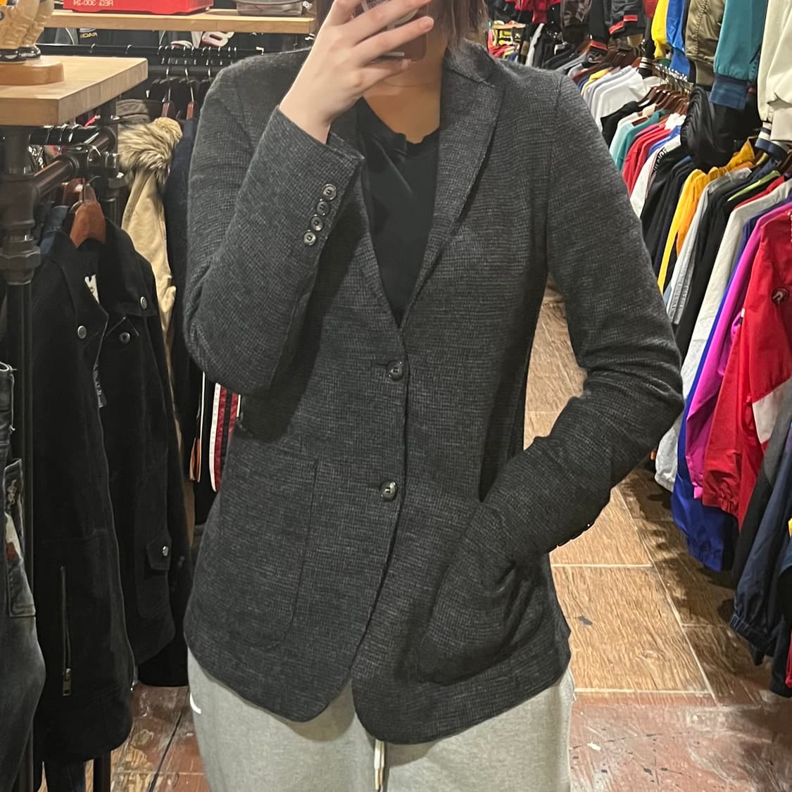 [HI] 빈티지 블레이져 자켓 블랙 상품이미지2