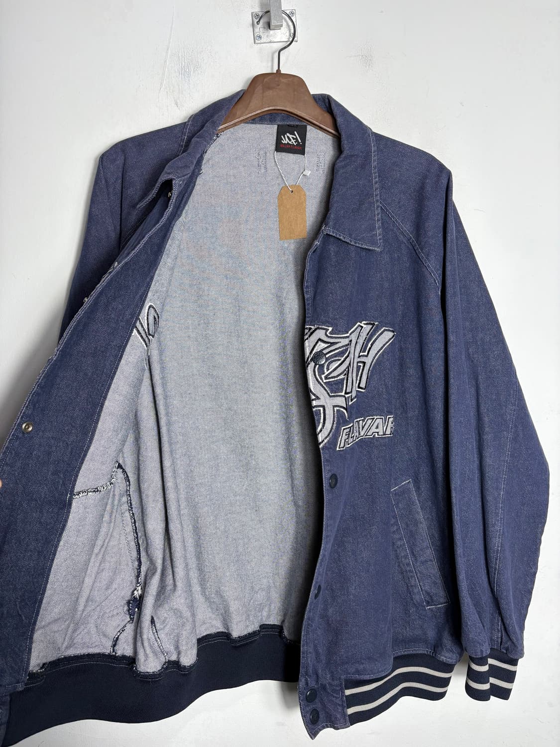 Majah flavah 데님 바시티 자켓 상품이미지3