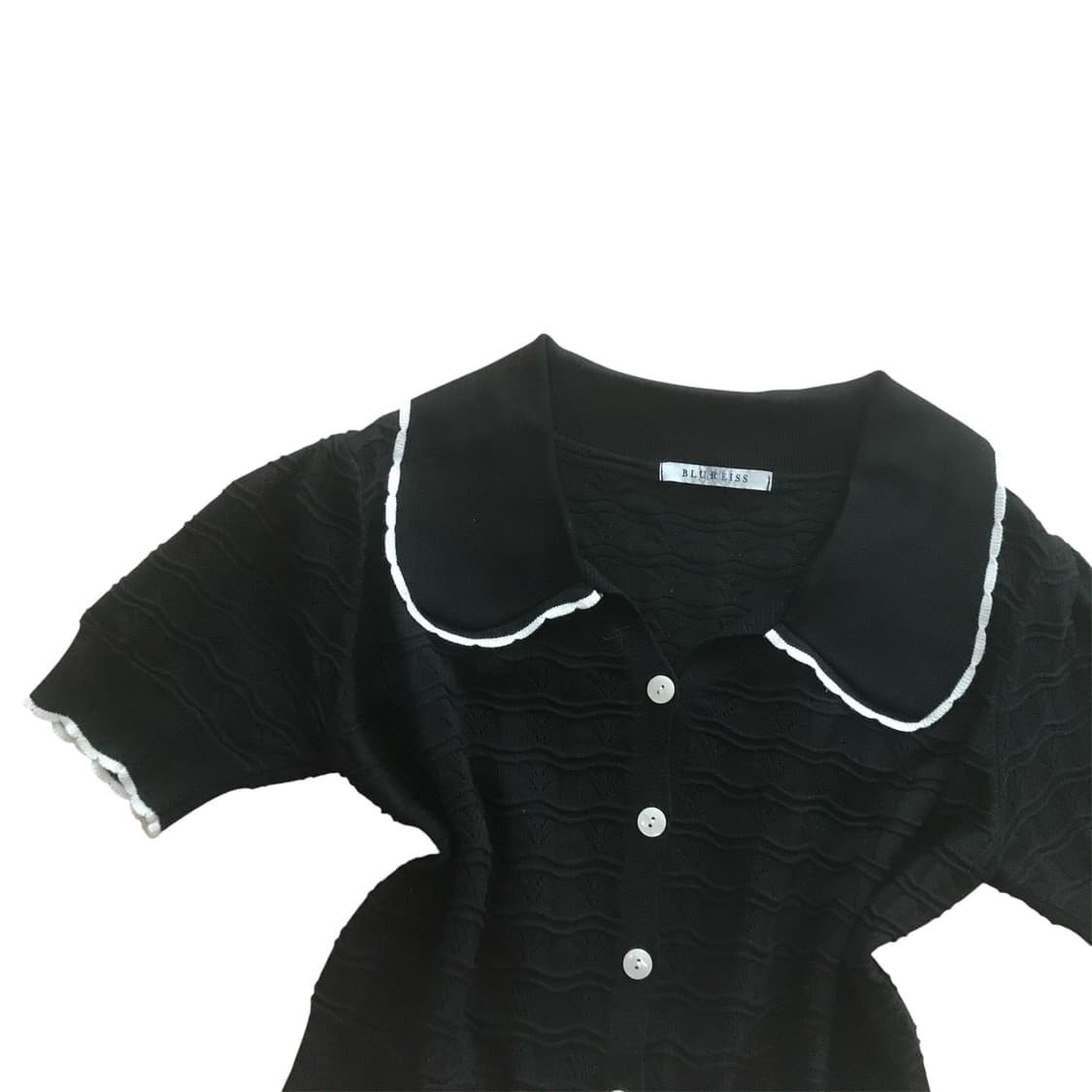 레이스 펀칭 반팔 가디건 상품이미지2