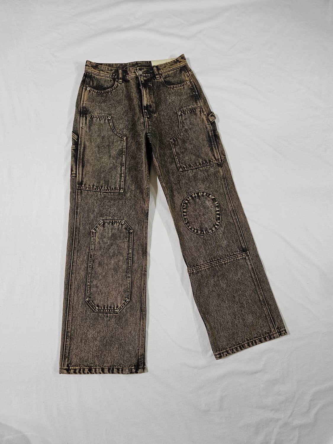 [28] 앤더슨벨 오버 다이 바우하우스 패치 데님 진 팬츠 바지 상품이미지7