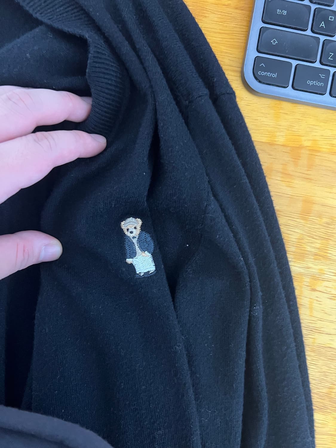 테디베어 검정 가디건 상품이미지3