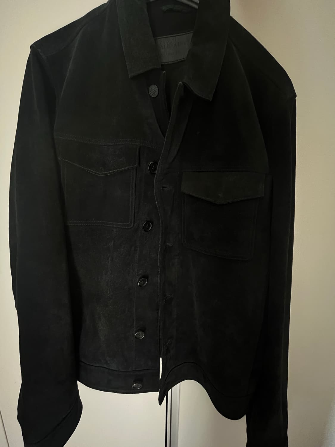 올세인츠 블랙 스웨이드 트러커 자켓 (M사이즈 / 국내 100) 상품이미지4