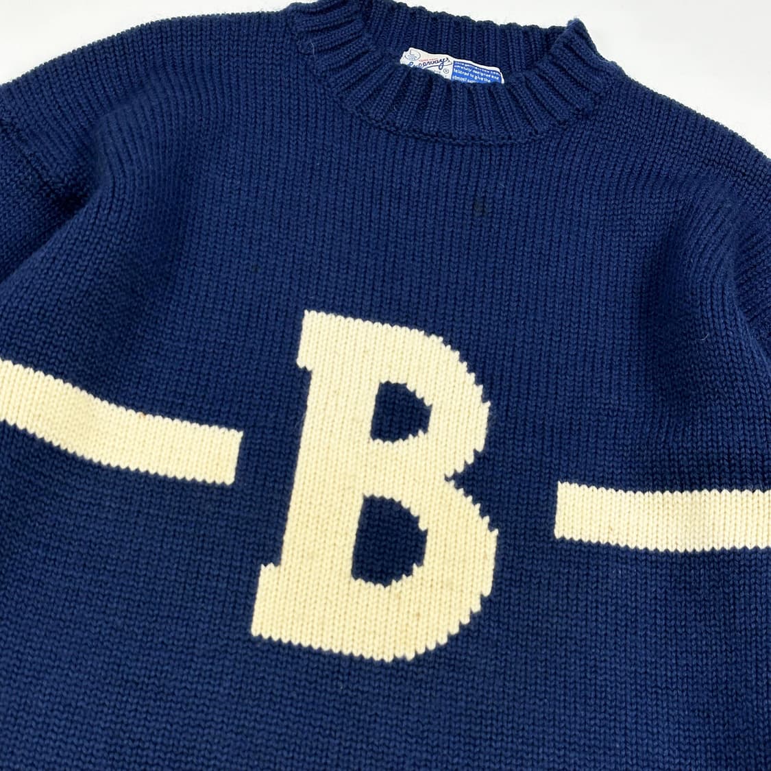 VTG 빈티지 재팬 네이비 케이블 울 니트 (L) 상품이미지3