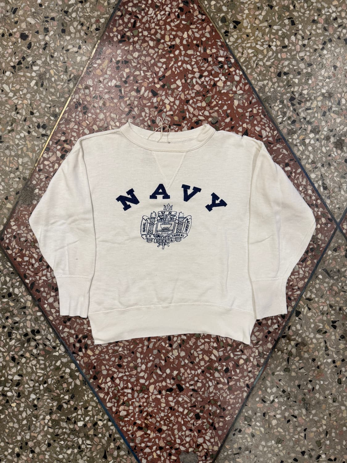 50s NAVY 플록 스웻 (36-38) 상품이미지1