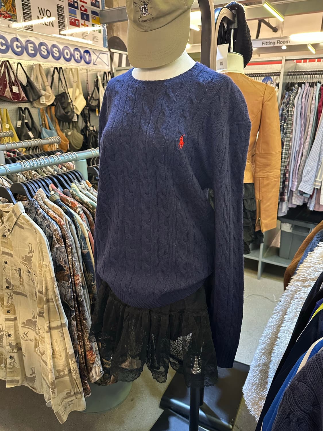 POLO 폴로 네이비 케이블니트 상품이미지1