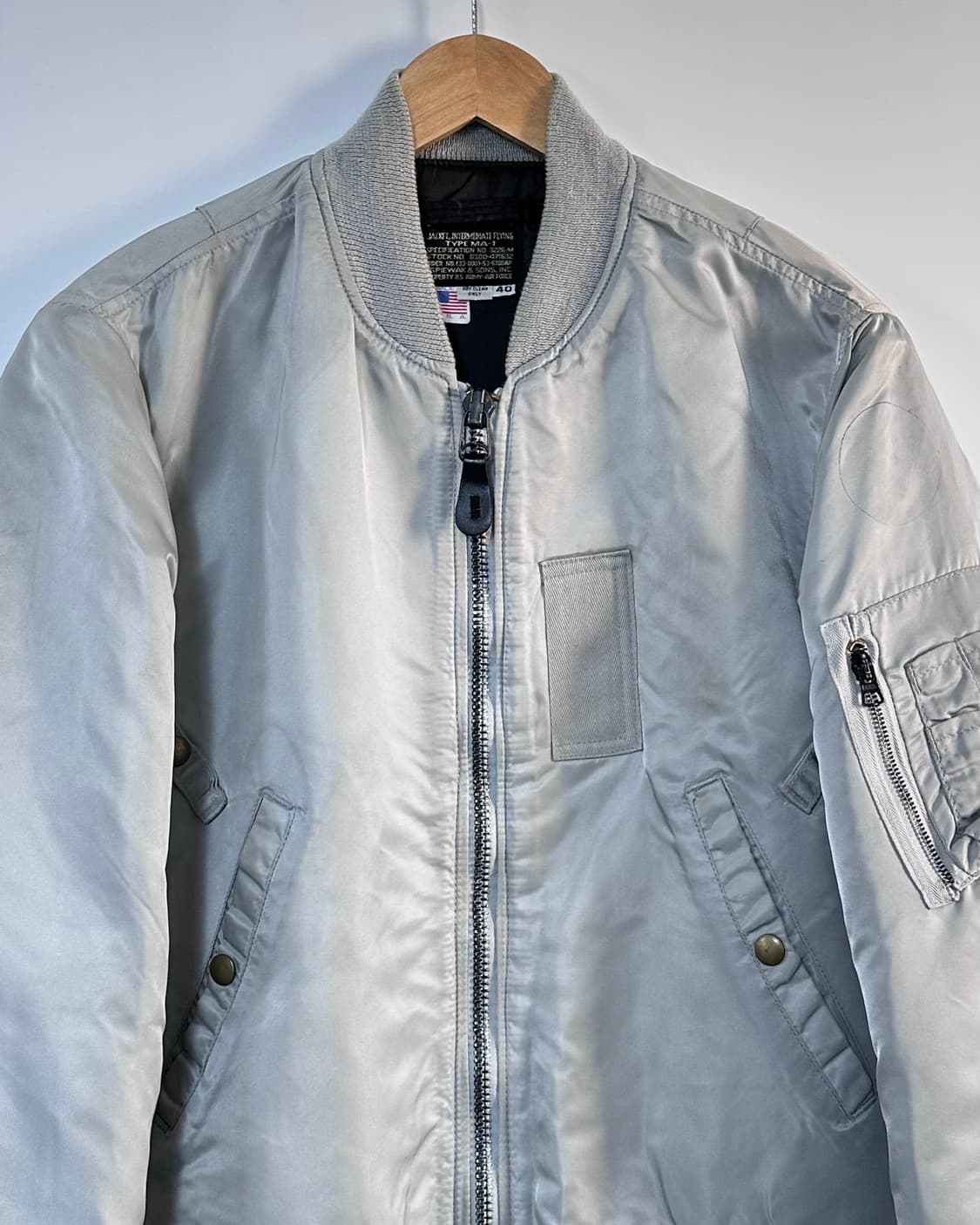 스피왁 실버그레이 Ma-1 봄버 자켓(va.51) 상품이미지5