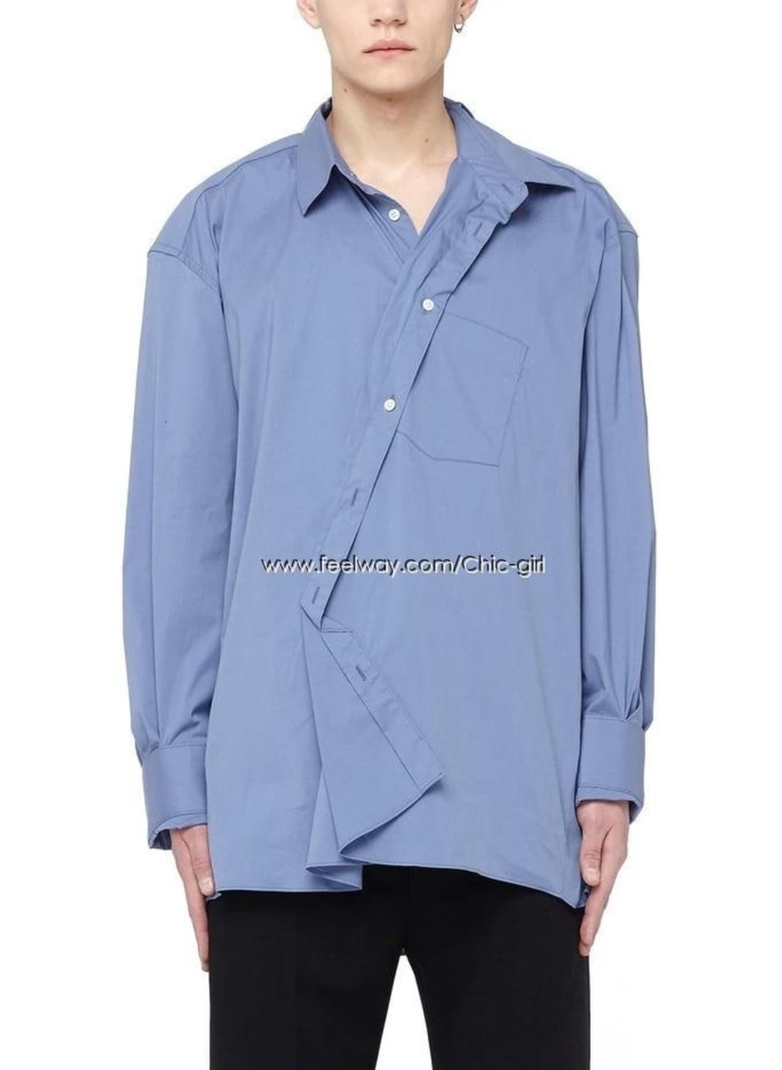 [M] 베트멍 꼼데가르송 트위스트 아이스블루 셔츠 상품이미지7