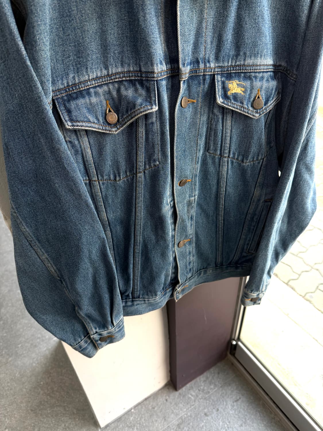 52/ 버버리 1990AW 로고 데님 자켓 상품이미지4