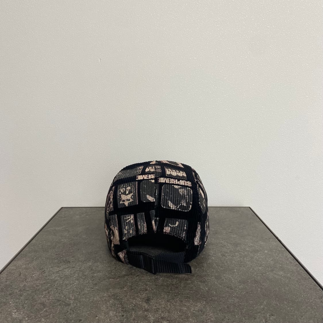 (OS) 슈프림 박스로고 캠프캡 모자 코듀로이 블랙 상품이미지4