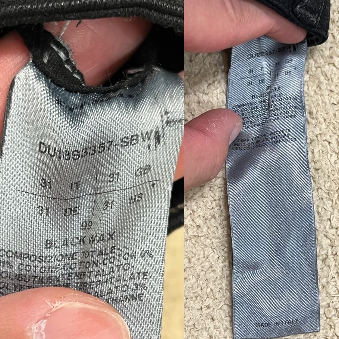 릭오웬스 18SS 다크쉐도우 콜랩스컷 코팅 크롭 팬츠 SBW 상품이미지6