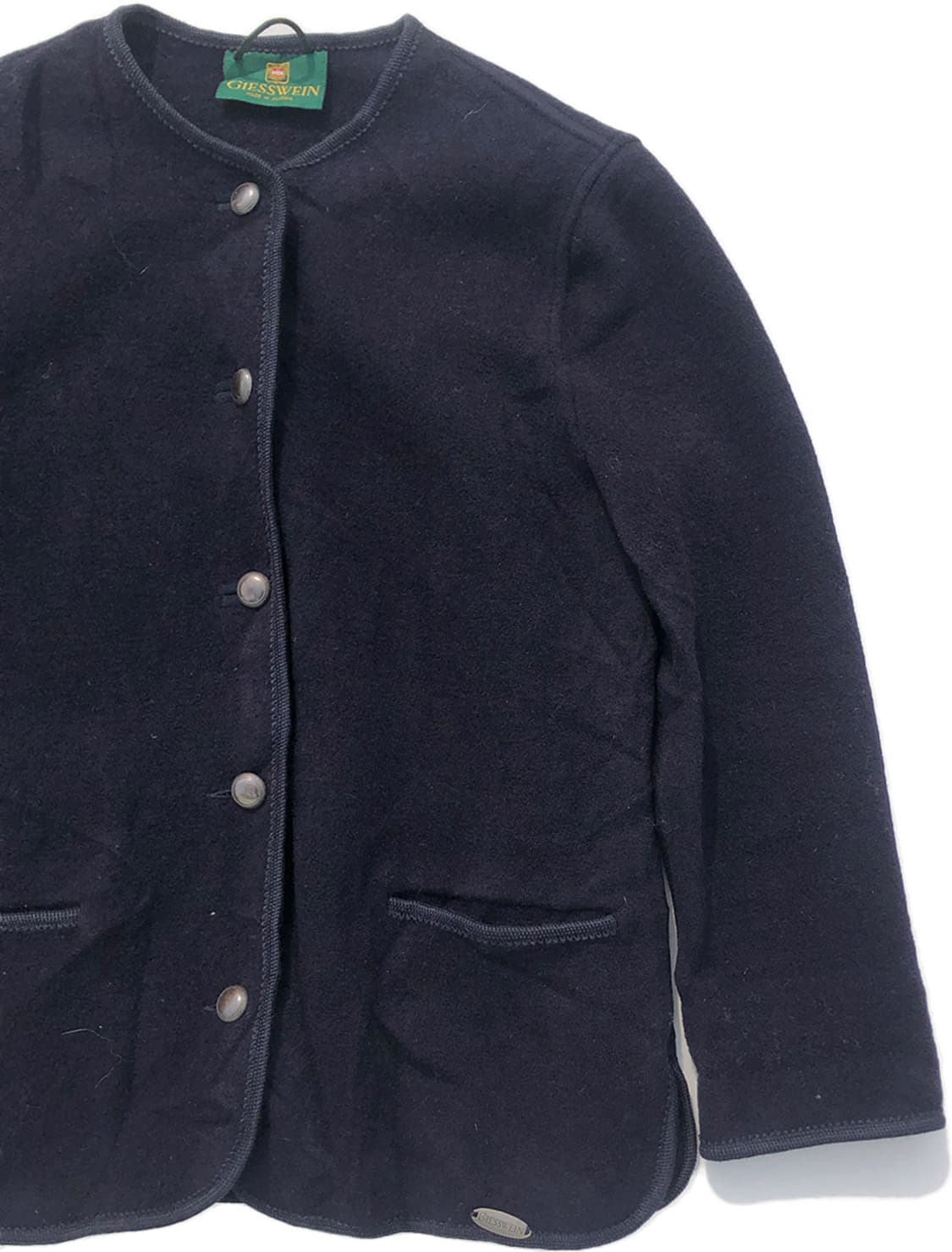 빈티지 구제 가스바인 네이비 라운드 울 가디건 자켓 상품이미지5