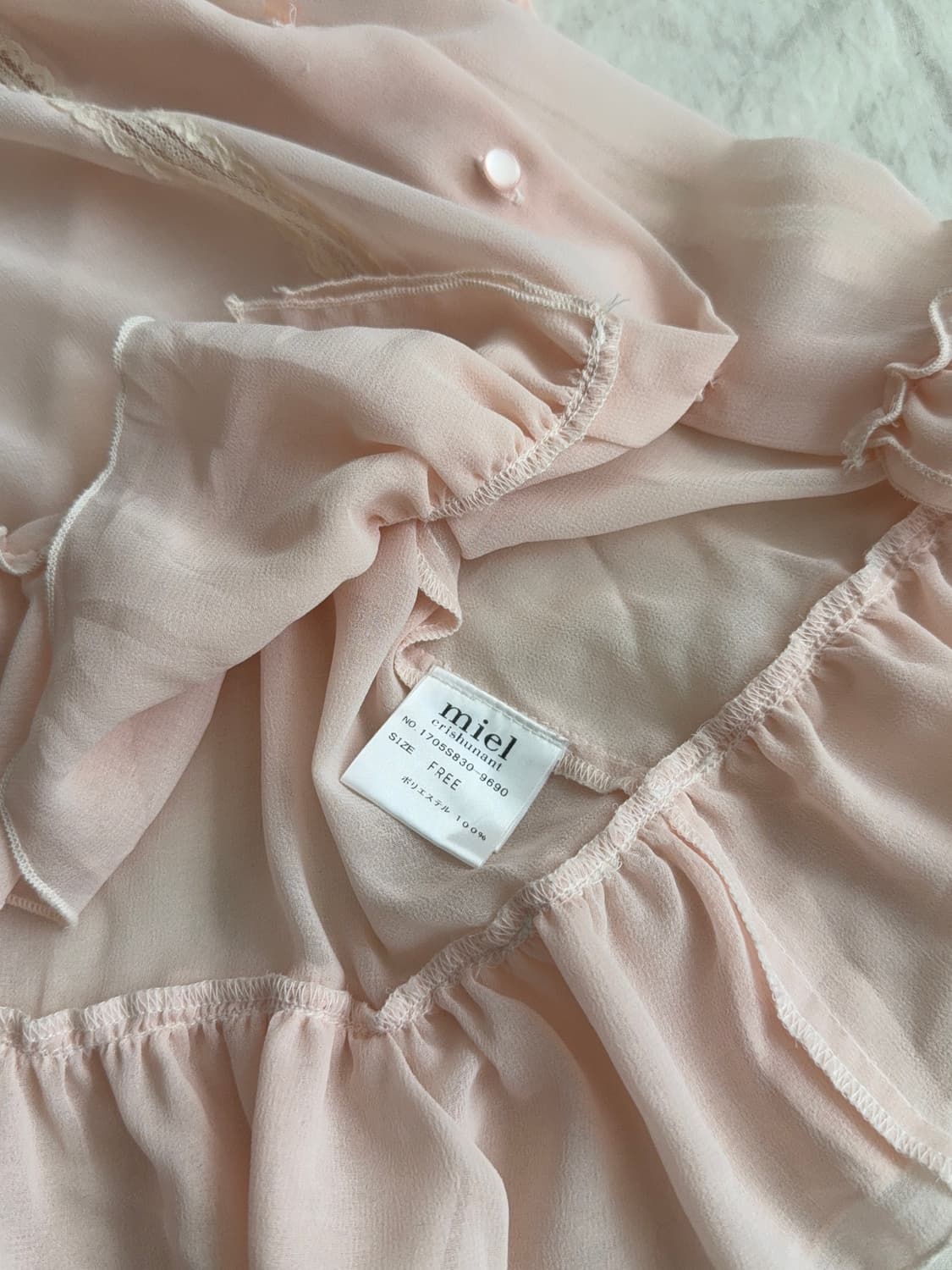 로걀 러블리 코랄 쉬폰 블라우스 상품이미지6