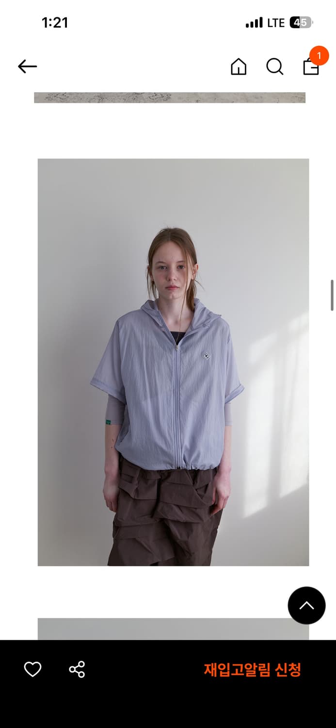 노컨텐츠 regular hooded jumper _ skyblue 상품이미지2