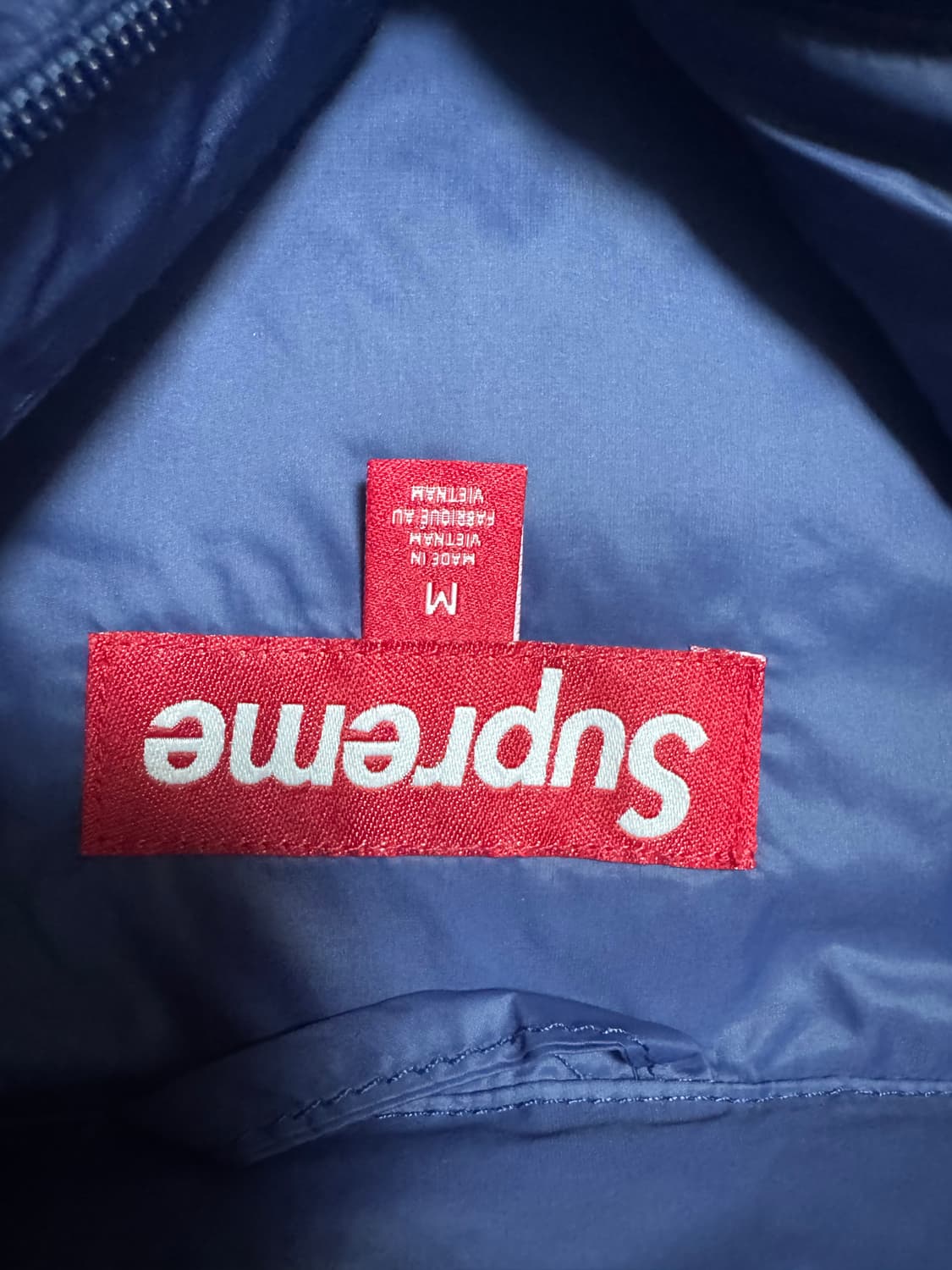 슈프림 마이크로 다운 하프 집 후드 풀오버 네이비 - 24FW 상품이미지4