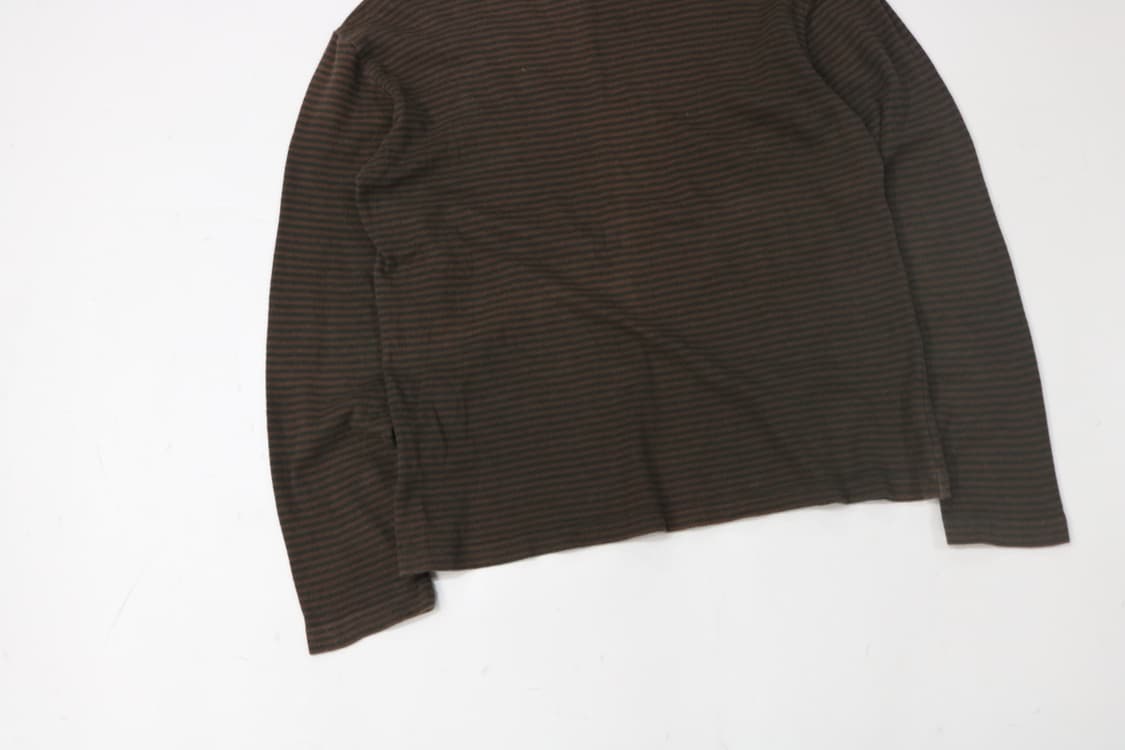 Paul Smith 폴스미스 런던 빈티지 브라운 스트라이프 브이넥 티셔츠 상품이미지8