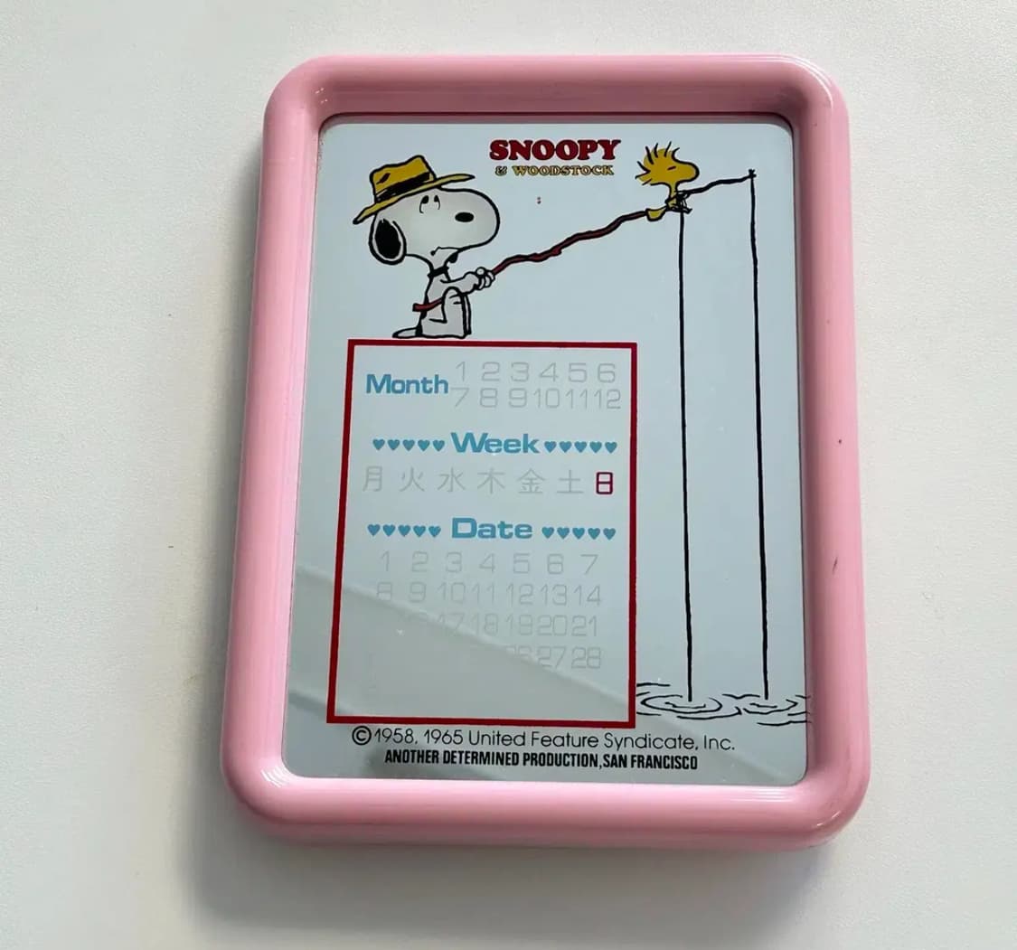 스누피 빈티지 거울 상품이미지2