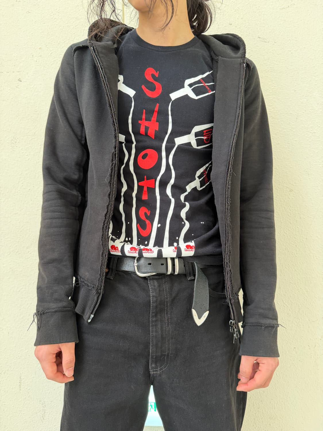 WJK Distressed riri Zip Hoodie 상품이미지2