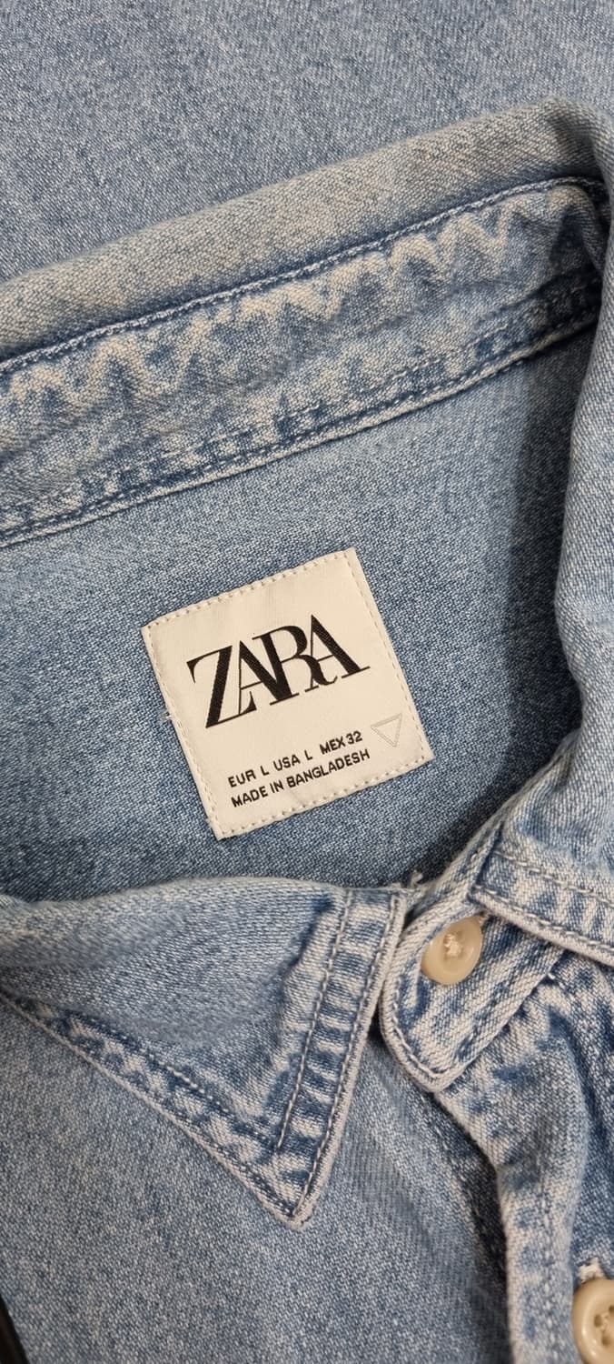 ZARA 자라 투포켓 데님 셔츠 L _ 남성 상품이미지9