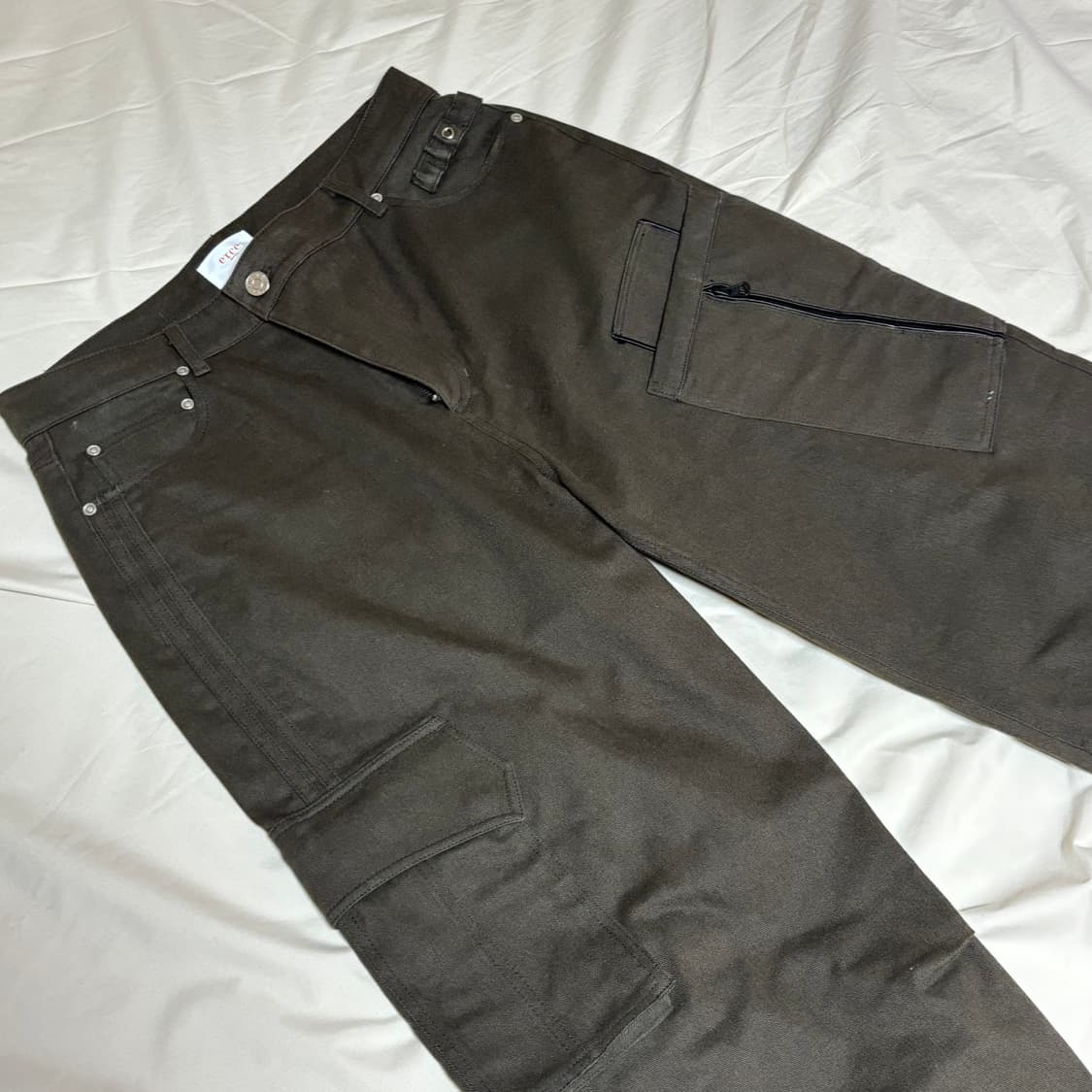 [L] ETCE 카고 와이드 팬츠 다크 올리브 상품이미지2