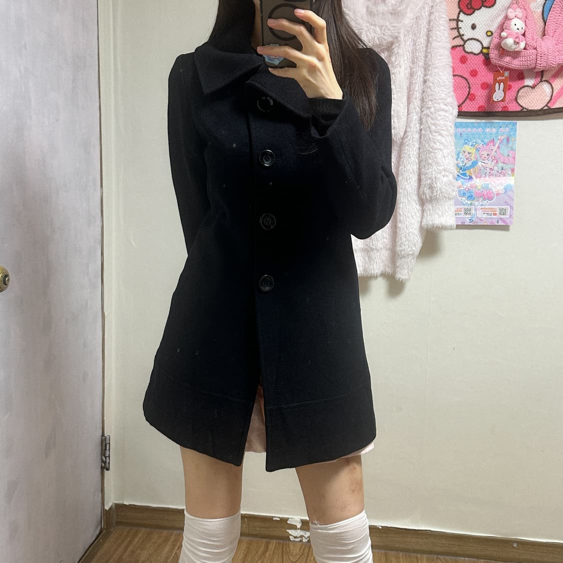 빈티지 블랙 코트 달천깔 히메갸루 공겜여주 로걀 긱시크 오네갸루 고딕 상품이미지1