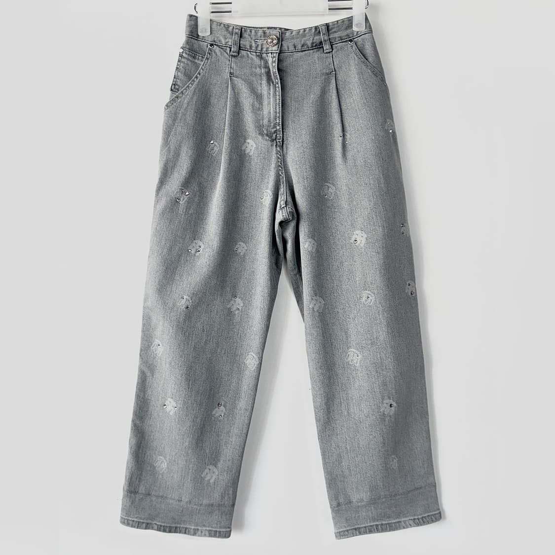 타임 TIME 테이퍼드 로고 큐빅 데님 진 상품이미지2