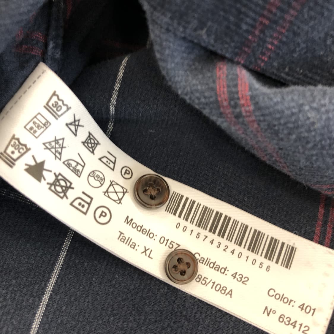 마시모두띠 코듀로이셔츠 XL 체크 상품이미지6