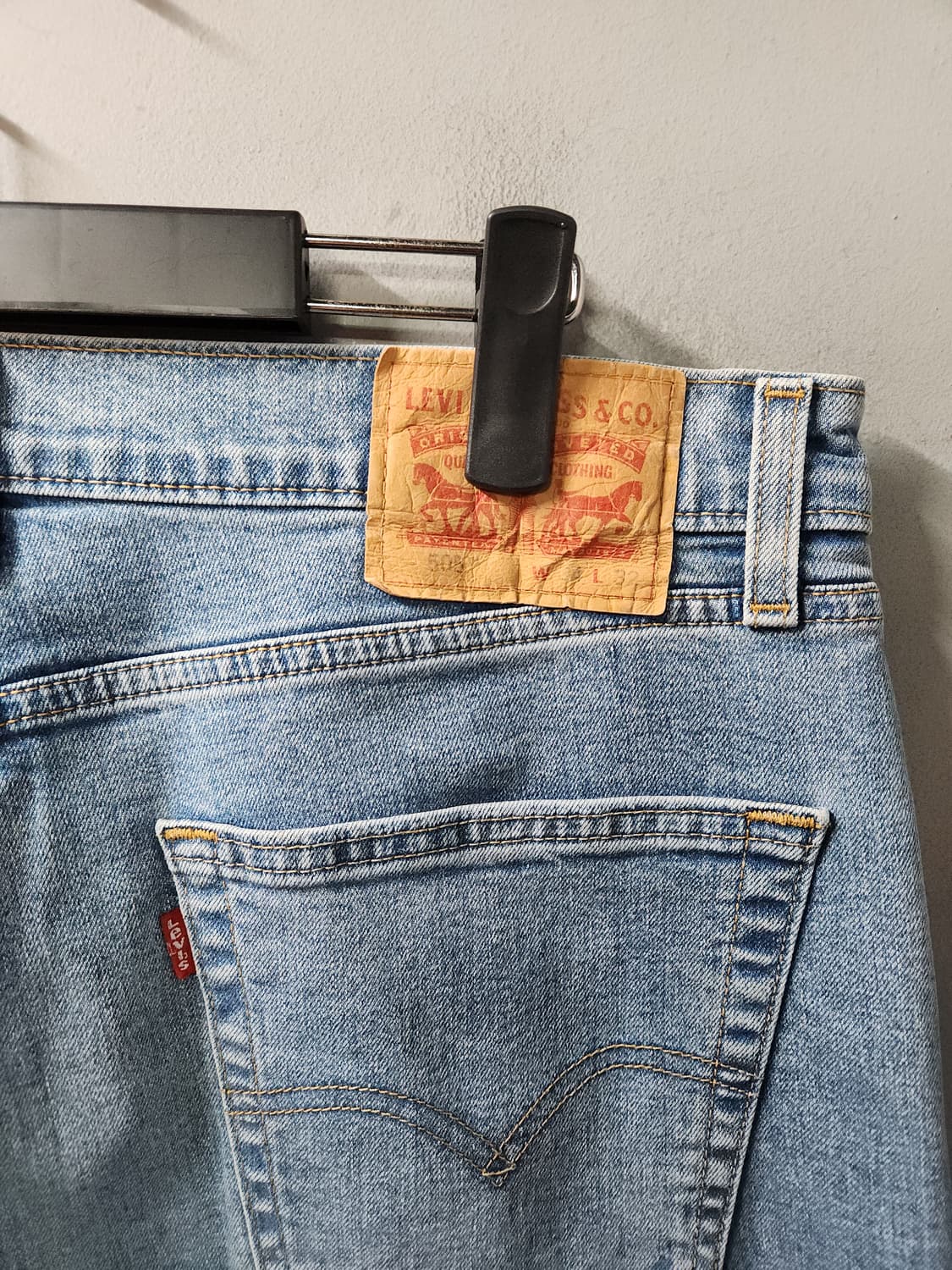 리바이스 505 레귤러핏 청바지 데님(기모웜진) 상품이미지4