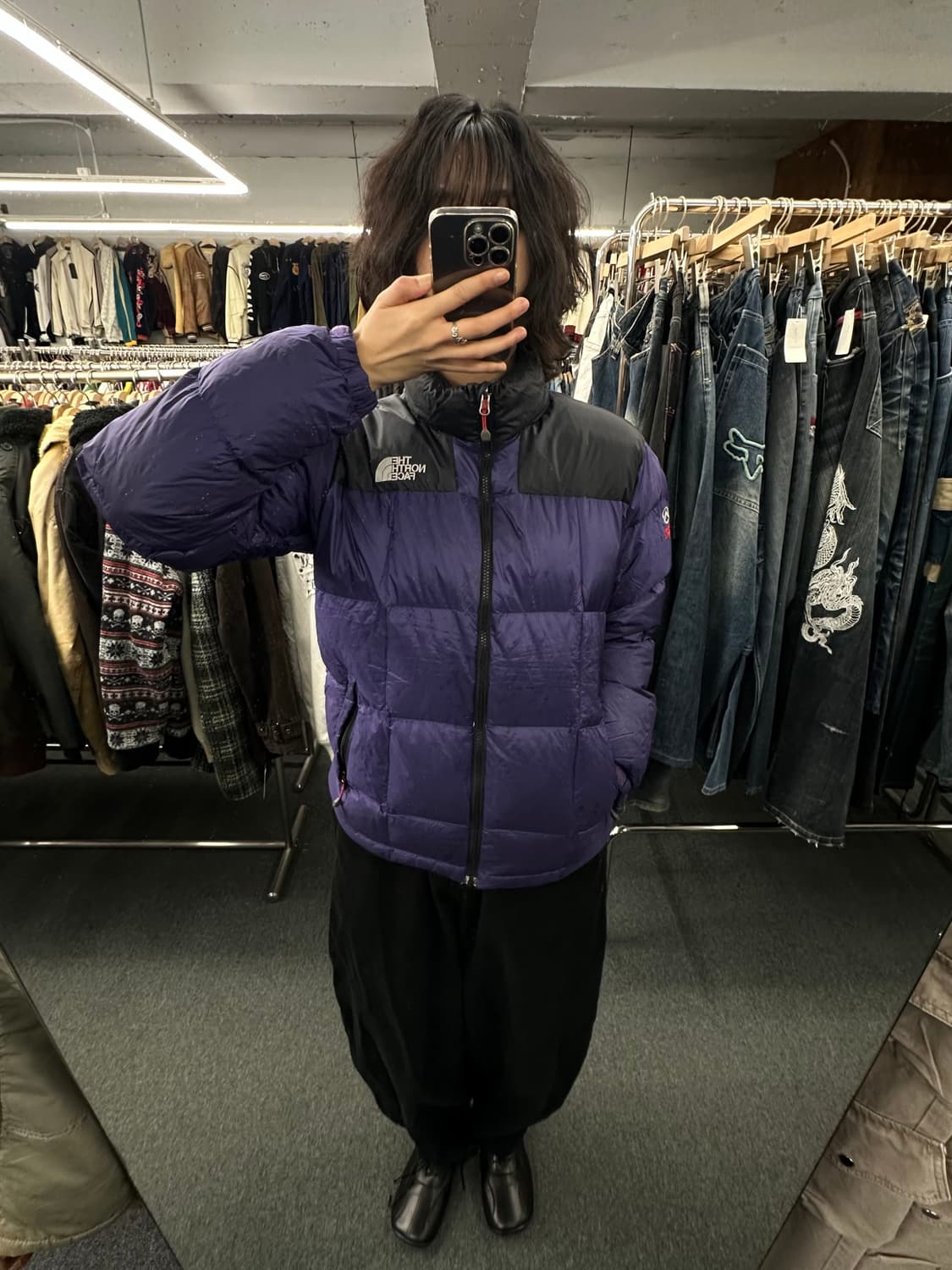 95)노스페이스 1996 레트로 눕시 퍼플 다운 자켓 상품이미지1