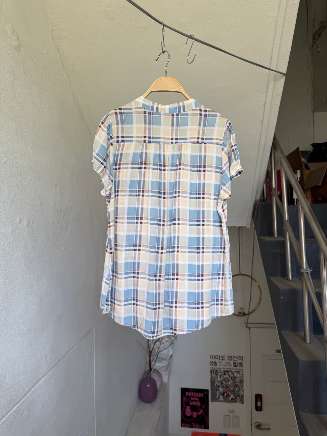 페어리 투포켓 체크 셔츠 상품이미지5