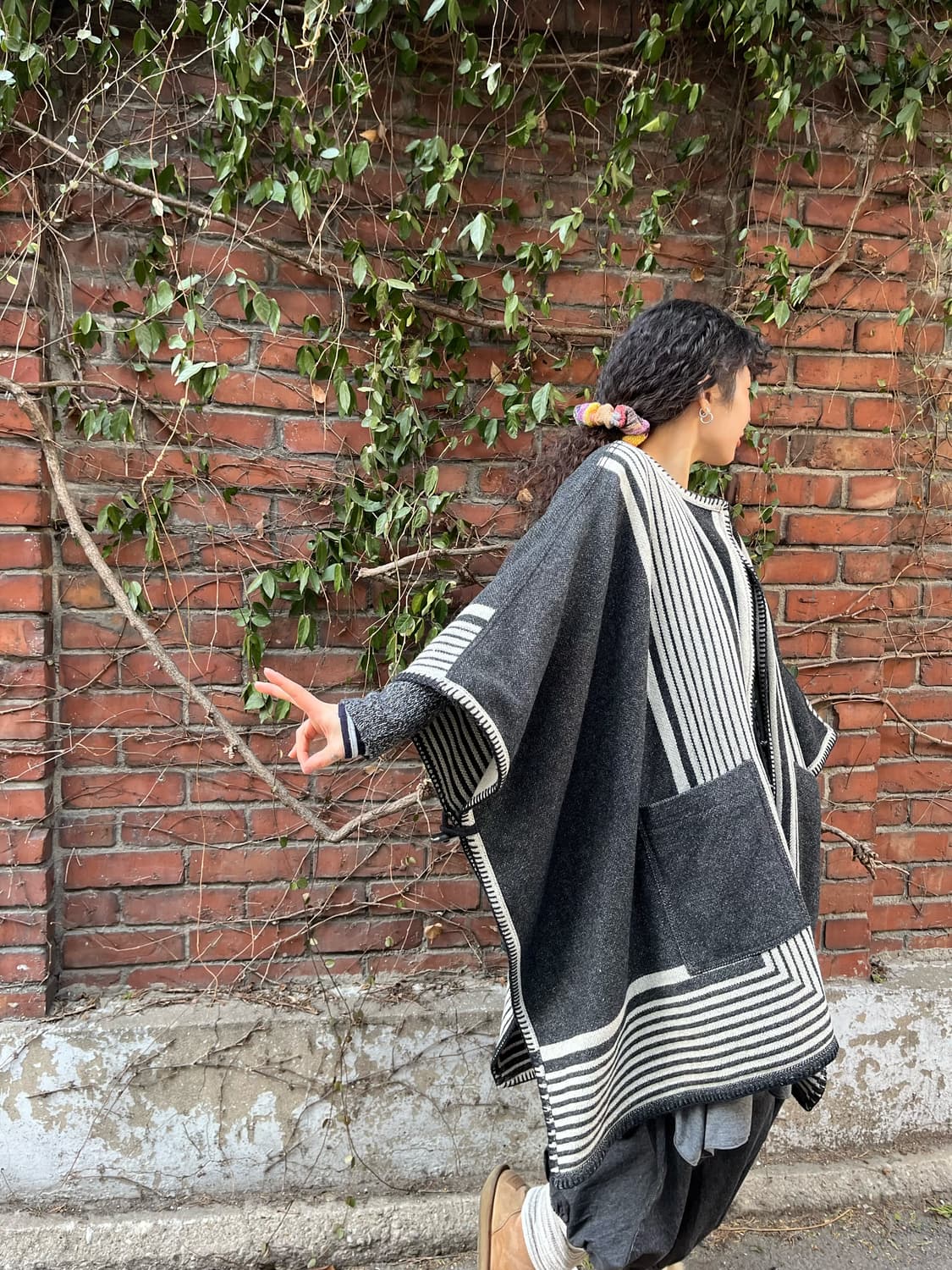 일본 무드 리버시블 케이프 카디건 상품이미지7