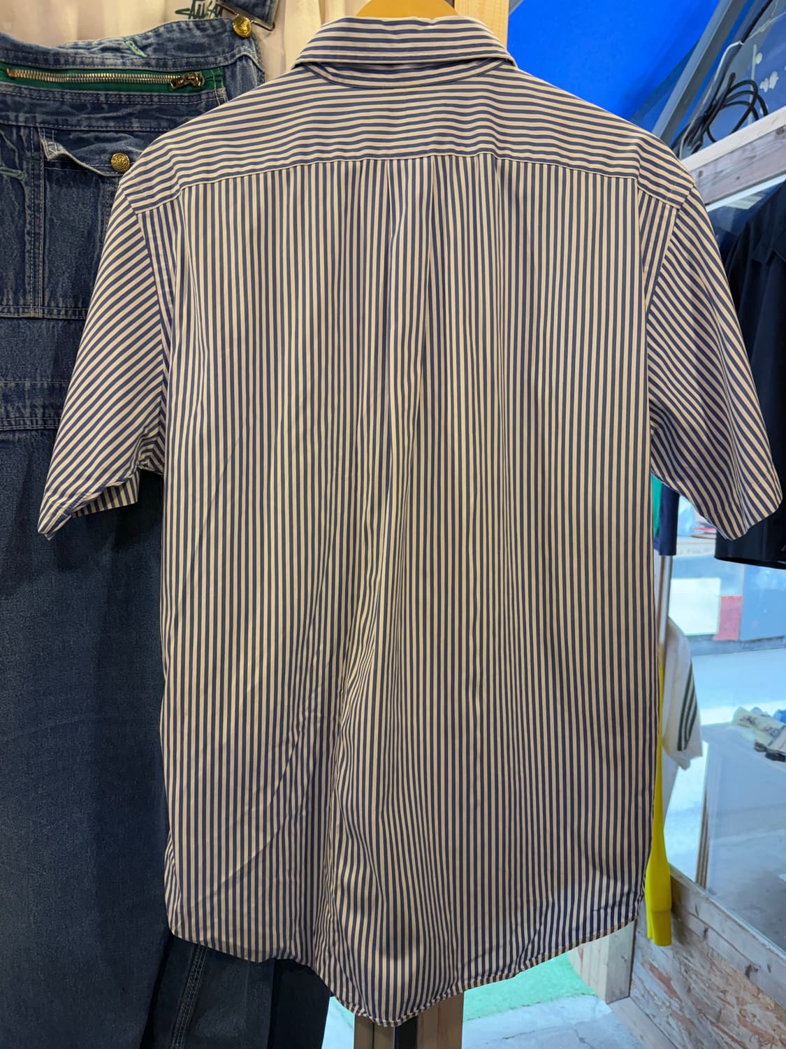 폴로 랄프로렌 옐로우포니 블루 스트라이프 반팔셔츠 상품이미지3