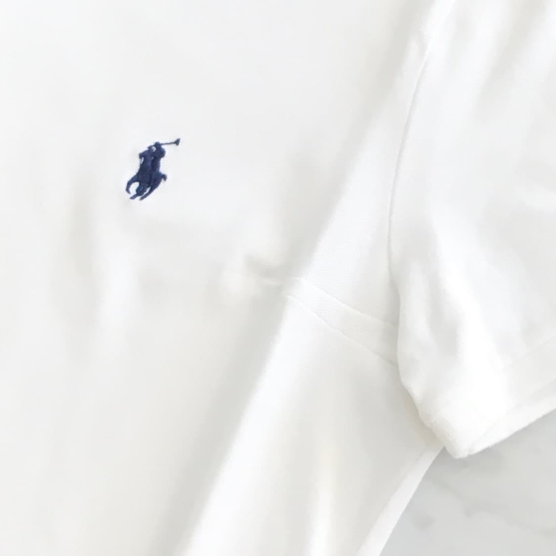 화이트 반팔 피케 카라티 여성 55 사이즈 상품이미지4