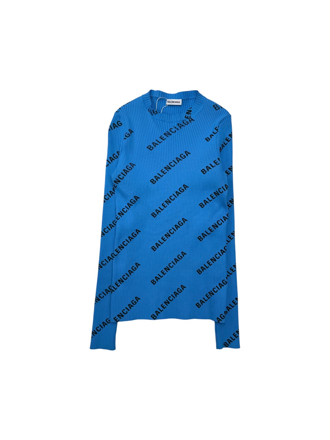 발렌시아가 로고 리브드 니트 톱 상품이미지1