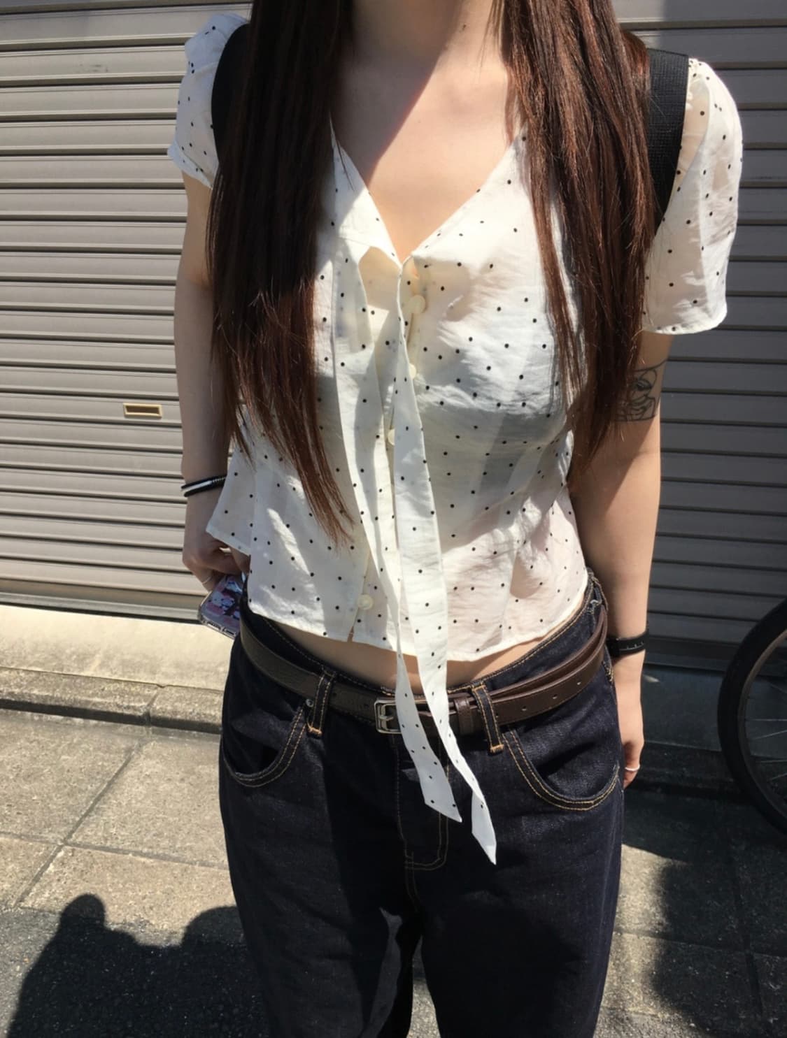 아워캐비넷 쿠키 도트 블라우스 cookie dot blouse 상품이미지1