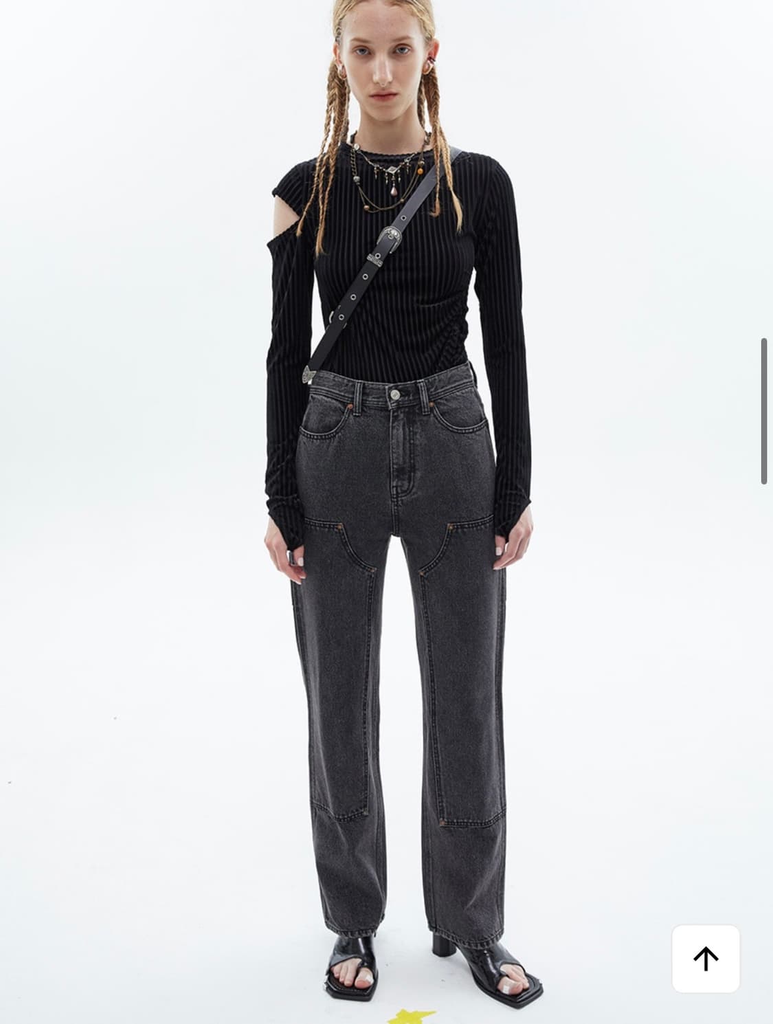 앤더슨벨 더블니 카펜터 블랙진  상품이미지1