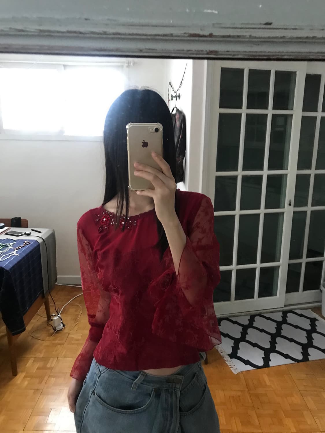 vintage pattern blouse 상품이미지4